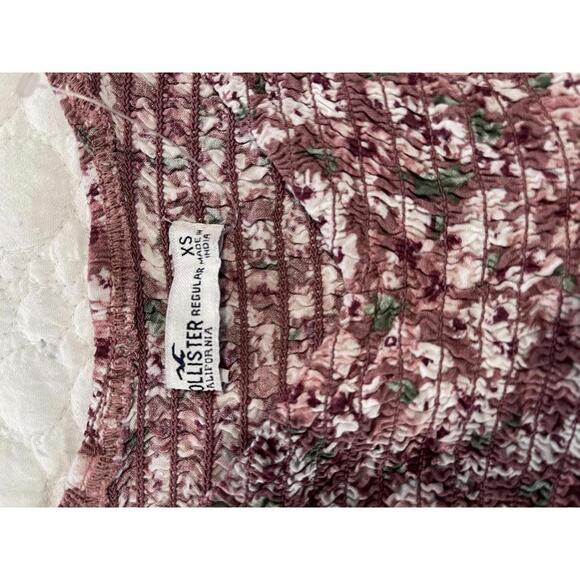 Hollister XS Brown Floral Long Sleeve Dress Boho Peasant Prairie - Picture 5 of 6